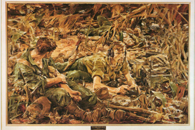 Royal Australian Corps of Signals Memorial Painting - "The Signalman 1939 - 1945"