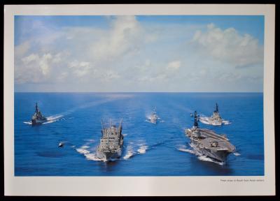 Royal Australian Navy Fleet in South East Asian Waters Colour Promotional Print