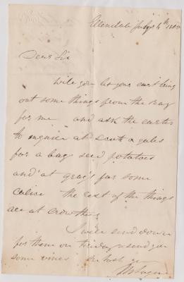 Letter from Major Logue