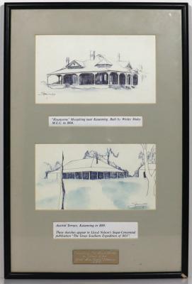 Sketches of Hounsome house Moojebing