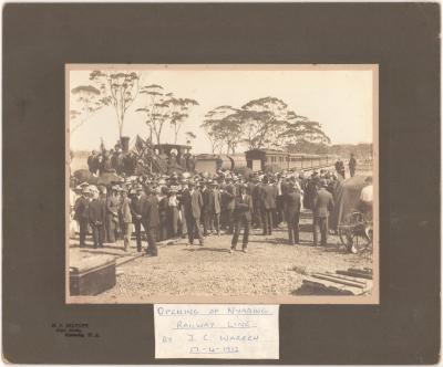 Opening of Nyabing Railway Line