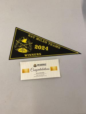 Pennant and certificate 