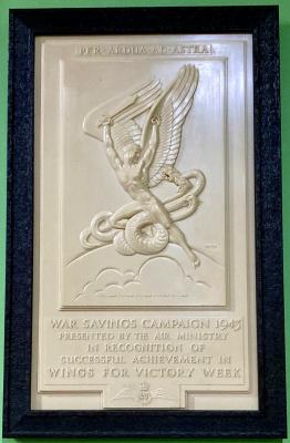 Wings for Victory War Savings plaque