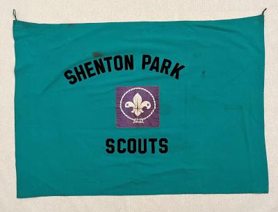 FLAG: SHENTON PARK SCOUTS GROUP, GREEN WITH BLACK WRITING