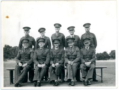 Black & White Group Photograph of Officers & Warrant Officers Stationed at Princess Royal Fortress Albany