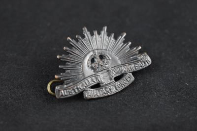 Second World War Rising Sun Collar Badge issued to WF91315 Sergeant Gwenneth May NORMAN 