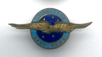 Australian Aero Club enamel badge