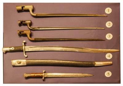 Pre 1914, Technology Display, Bayonets 1730 - 1903