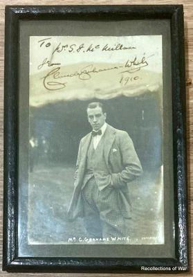 Signed portrait of pioneer aviator, Claude Grahame- White