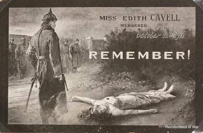 Edith Cavell postcard - 'Remember'