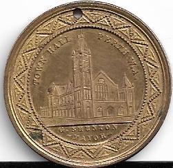 1887 Queen Victoria Jubilee - Perth Town Hall medal