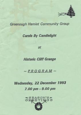 "Carols by Candlelight" programme