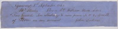 Promissory note from John Eakins