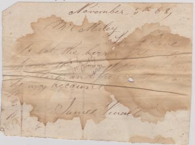 Promissory note from James Small