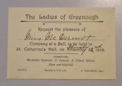 Ladies of Greenough Invitation Card