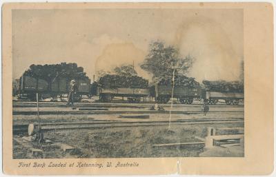 First Bark Loaded at Katanning, W. Australia