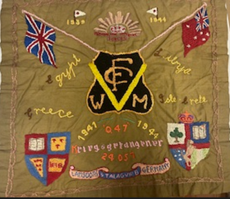 World War 2, Embroidered Handkerchief, WX3595 TILLOT, 2/7th Field Ambulance