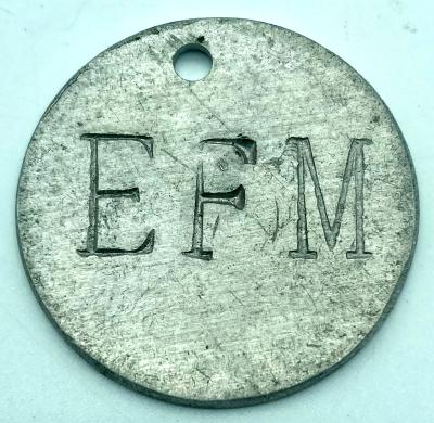 Explosives Factory Maribynong (EFM) - metal disc 