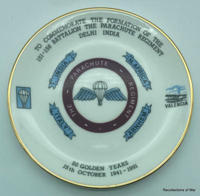 Parachute Regiment Commemorative Plate - 1991