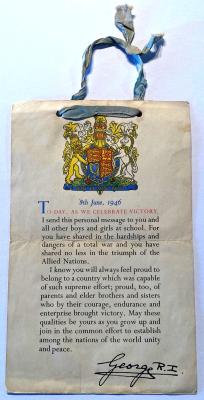 Message to school children from King George VI, 1946