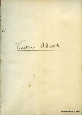 Visitors Book from the Munitions Supply Laboratories, Maribyrnong