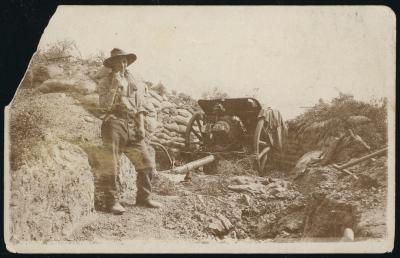 Black and White Photographic Postcard of Aubrey John (Jack) Akrill BECKLEY