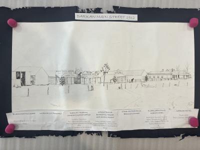 Drawing of Darkan Main Street 1912