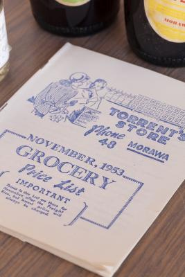 Grocery store price list