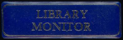 Library Monitor Badge