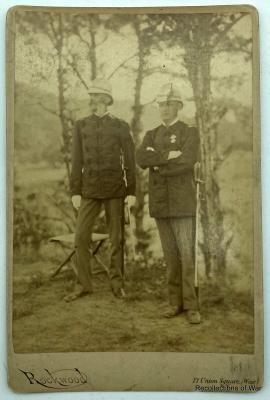 Cabinet card photograph of two United States Army Officers prior to World War One