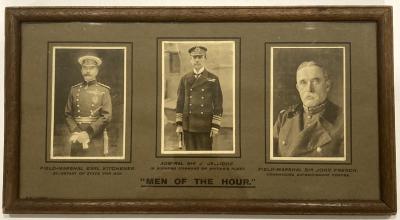 Framed 'Men of the Hour' patriotic portraits