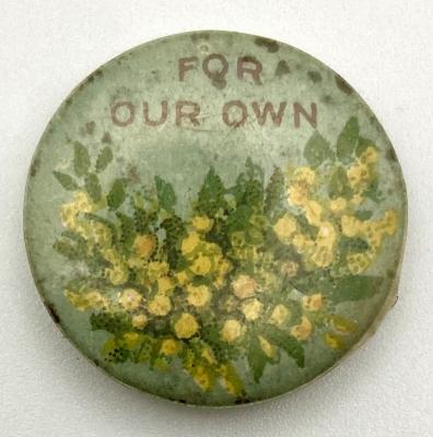 'Wattle Day' fundraising button 1917