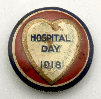 'Hospital Day' fundraising button 1918