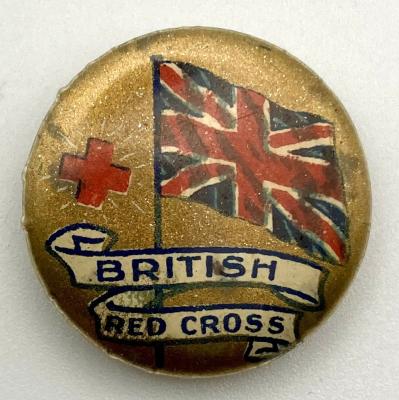 'British Red Cross Day' fundraising button 1917