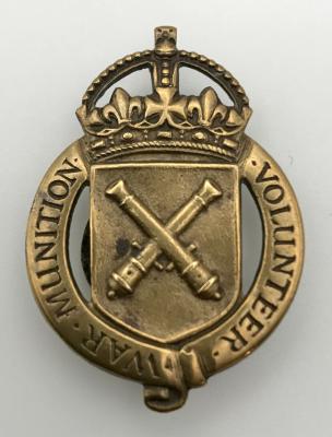 'War Munition Volunteer' badge