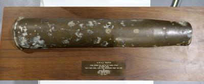 4 inch Shell Case from HMAS Perth (I) recovered by Dave Burthell.