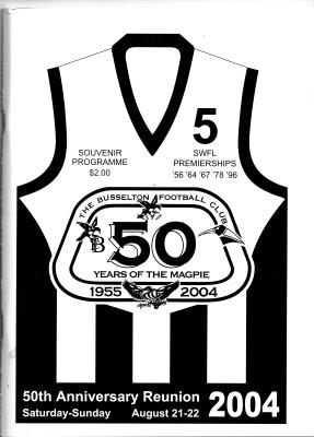 Busselton Football Club 50th Anniversary Reunion Programme