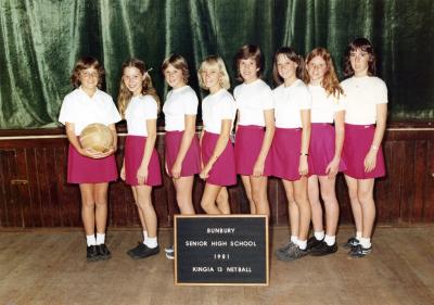 BSHS Kingia 13 Netball 1981