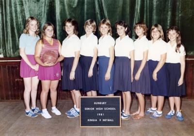 BSHS Kingia 9 Netball 1981