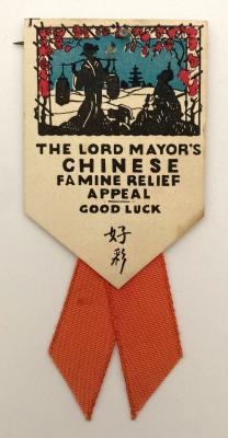 'The Lord Mayor's Chinese Famine Relief Appeal' fundraising pin - 2 shillings