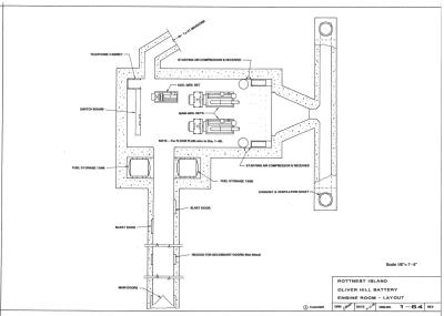 Western Australia, Rottnest Island, Oliver Hill, Engine Room layout