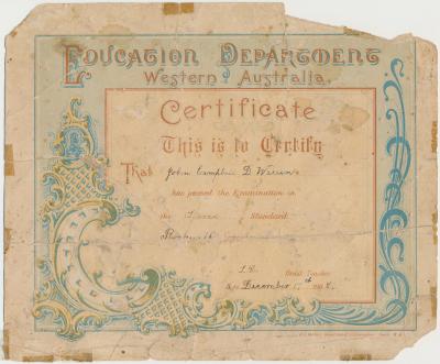 Education Department Certificate