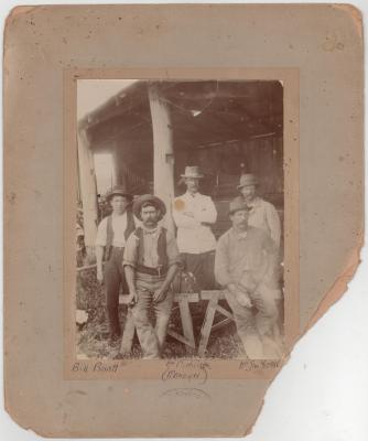 Group of men at 'Goblup'