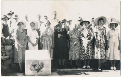 Katanning Historical Society at the Dyliabing Soak Memorial at Badgebup