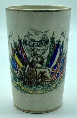 Peace Beaker celebrating the end of the Great War - Jarrow