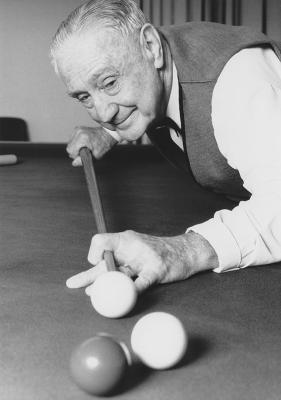 Bob Marshall Playing Billiards