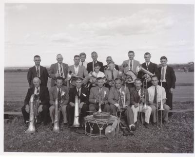 B/W photograph Morawa Town Band 1950