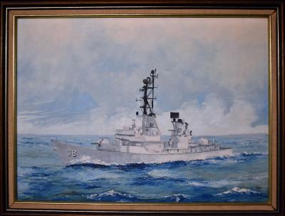 Oil Painting of HMAS Perth ll by K. MACKINTOSH