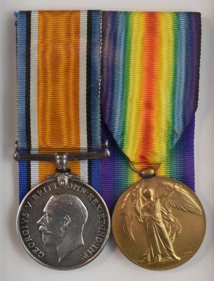 1914-1918 British War Medal and 1914-1918 Victory Medal awarded to L.Cpl J. STAPLETON