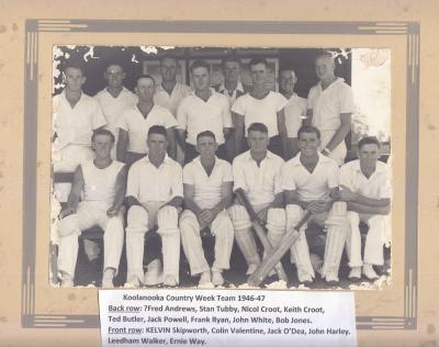 Koolanooka Country Week Cricket Team 1946-47